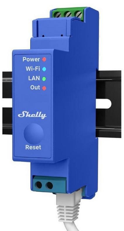 Shelly Pro 1 1-kanałowy przekaźnik na szynę DIN WIFI/LAN