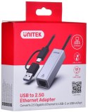 Adapter Unitek U1313C USB-A/C na RJ45 2.5G Ethernet