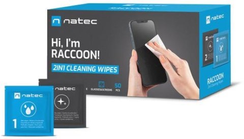 Chusteczki czyszczące Natec Raccoon 2w1