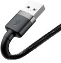 KABEL USB-A -> Lightning / iPhone Baseus Cafule CALKLF-CG1 200cm Apple 1.5A CZARNO-SZARY W OPLOCIE