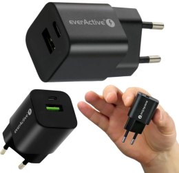 ŁADOWARKA SIECIOWA everActive GaN SC-390QB 30W 1xUSB-C 1xUSB-A PD PPS