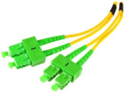 PATCHCORD ŚWIATŁOWODOWY SM 1M DUPLEX 9/125, SC/APC-SC/APC 3MM