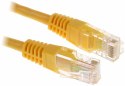 PATCHCORD KAT5E UTP 0,25M ŻÓŁTY