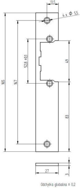 SZYLD ELEKTRA PROSTY R2/R3 MALOWANY