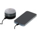 Solarna lampa kempingowa zewnętrzna LED z USB, IP54, 450lm, 2 wymienne akumulatory Li-ion 18500 Brennenstuhl 1173740004