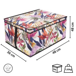 FLORAL W KWIATY ORGANIZER DO SZAFY Z POKRYWĄ 50X40X25CM PUDEŁKO KWIECISTE