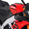 Aprilia Tuono V4 Motor na akumulator dla dzieci Czerwony + Panel MP3 + Kółka pomocnicze + Wolny Start