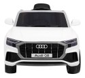 Audi Q8 Lift na akumulator dla dzieci Biały + Pilot + EVA + Wolny Start + MP3 USB + LED