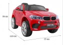 BMW X6M Elektryczne Autko dla dzieci Lakier Czerwony + Pilot + EVA + Wolny Start + Audio + LED