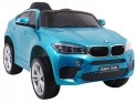 BMW X6M Elektryczne Autko dla dzieci Lakier Niebieski + Pilot + EVA + Wolny Start + Audio + LED