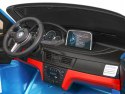 BMW X6M XXL dla 2 dzieci Lakier Niebieski + Pilot + Ekoskóra + Pasy + Wolny Start + MP3 + LED