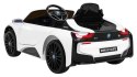 BMW I8 Lift Auto na akumulator Biały + Pilot + Wolny Start + 3-pkt pasy + MP3 USB + LED