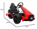 Gokart na akumulator Bolid XR-1 dla dzieci Czerwony + Regulowana kierownica + Profilowane siedzenie