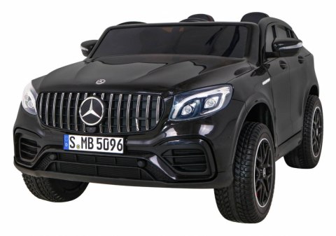 Auto Mercedes GLC 63S dla dzieci Czarny + Napęd 4x4 + MP4 + LED + Ekoskóra + Wolny Start + EVA