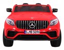 Auto Mercedes GLC 63S dla dzieci Czerwony + Napęd 4x4 + MP4 + LED + Ekoskóra + Wolny Start + EVA