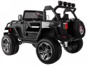 Auto terenowe typu jeep Monster 4x4 dla dzieci Czarny + Pilot + Regulacja siedzenia + Wolny Start + MP3 LED + Bagażnik + Plecak