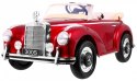 Mercedes Benz 300S Retro dla dzieci Lakier Czerwony + Pilot + EVA + Wolny Start + LED MP3