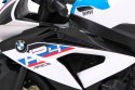 Motor BMW HP4 na akumulator dla dzieci Biały + Pomocnicze kółka + Wolny Start + EVA + MP3 LED