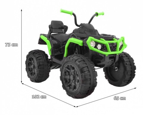 Quad ATV na akumulator dla dzieci Czarno-zielony + Koła EVA + Radio MP3 + LED + Wolny Start