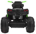 Quad ATV na akumulator dla dzieci Czarno-zielony + Koła EVA + Radio MP3 + LED + Wolny Start