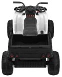 Quad XL ATV na akumulator dla dzieci Biały + Napęd 4x4 + Bagażnik + Wolny Start + EVA + Audio LED