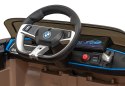 Autko BMW i4 na akumulator dla dzieci Złoty + Wolny Start + EVA + Ekoskóra + Audio LED + Pilot