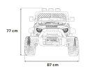 Autko terenowe Geoland Power dla 2 dzieci Różowy + Pilot + Silniki 2x200W + Bagażnik + Radio MP3 + LED