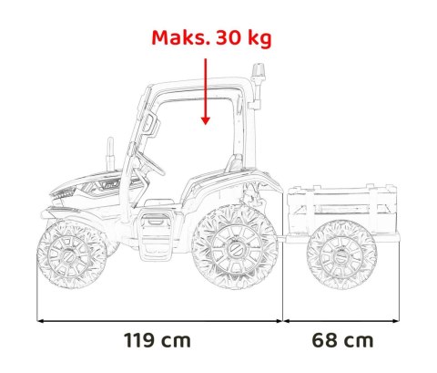 Traktor BLAST Z Przyczepką Niebieski