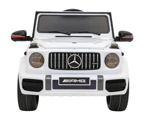 Mercedes AMG G63 dla dzieci Biały + Pilot + MP3 LED + Wolny Start + EVA + Pasy