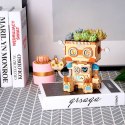 ROBOTIME Drewniane Puzzle 3D - Doniczka Robot