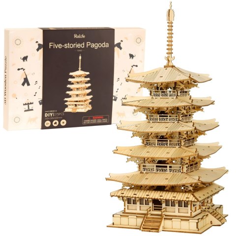 ROBOTIME Drewniane Puzzle Model 3D - Pagoda