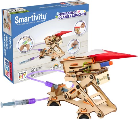 Smartivity Drewniane Mechaniczne Puzzle 3D - Hydrauliczna Wyrzutnia