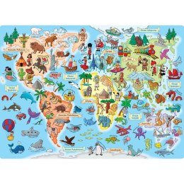 Puzzle 70 elementów. Mapa świata