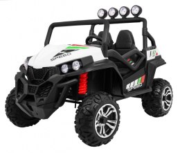 Grand Buggy Strong Lift dla dzieci Biały + Napęd 4x4 + Pilot + Bagażnik + Radio MP3 + LED