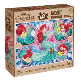 LISCIANI DISNEY PUZZLE EKO DWUSTRONNE MAŁA SYRENKA 60 EL.