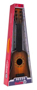 Gitara Klasyczna dla dzieci 3+ Ciemny Brąz Zabawkowy Instrument + 6 Metalowych Strun