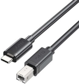 Kabel do drukarki Unitek USB-C na USB B 2.0 czarny 1m