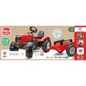 FALK TRAKTOR MASSEY FERGUSON NA PEDAŁY Z PRZYCZEPĄ