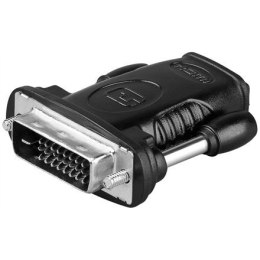 Goobay HDMI/DVI-D adaptor, nickel plated DVI-D male Dual-Link (24+1 pin), HDMI female (Type A)