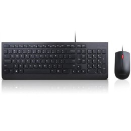 Lenovo Essential Keyboard and Mouse Combo 4X30L79922 Wired, USB, Keyboard layout US with EURO symbol, USB, Black, No, Mouse inc