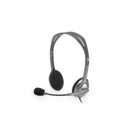 SŁUCHAWKI LOGITECH STEREO HEADSET H111 SINGLE 3.5 MM JACK GREY BUILT-IN MIKROFON