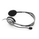 SŁUCHAWKI LOGITECH STEREO HEADSET H111 SINGLE 3.5 MM JACK GREY BUILT-IN MIKROFON