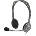 SŁUCHAWKI LOGITECH STEREO HEADSET H111 SINGLE 3.5 MM JACK GREY BUILT-IN MIKROFON