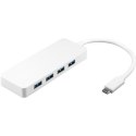 Goobay 4 USB-C multiport adapter 66274 USB Type-C, USB 3.0 female (Type A), White