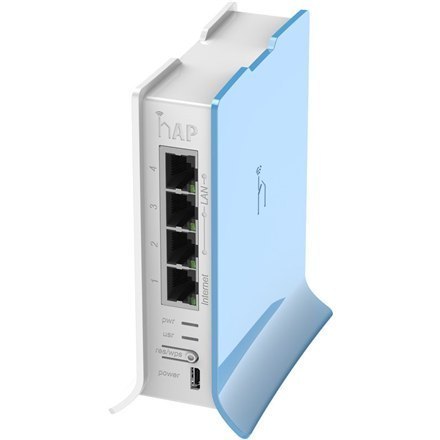 MikroTik Access Point RB941-2nD-TC hAP Lite 802.11n, 2.4GHz, 10/100 Mbit/s, Ethernet LAN (RJ-45) ports 4, MU-MiMO Yes, no PoE