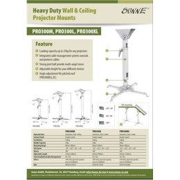Sunne Projector Ceiling mount, Turn, Tilt, White