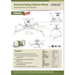 Sunne Projector Ceiling mount, Turn, Tilt, White