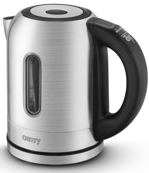 Camry Kettle CR 1253 With electronic control, 2200 W, 1.7 L, Stainless steel, Stainless steel, 360° rotational base