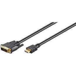 Goobay DVI-D/HDMI cable, gold-plated HDMI cable, 1.5 m, Black