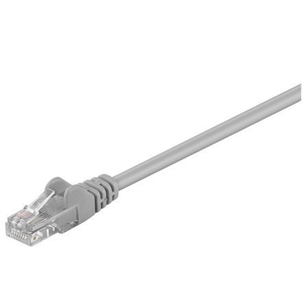 Goobay CAT 5e patch cable, U/UTP RJ45 male (8P8C), RJ45 male (8P8C), 1 m, Grey